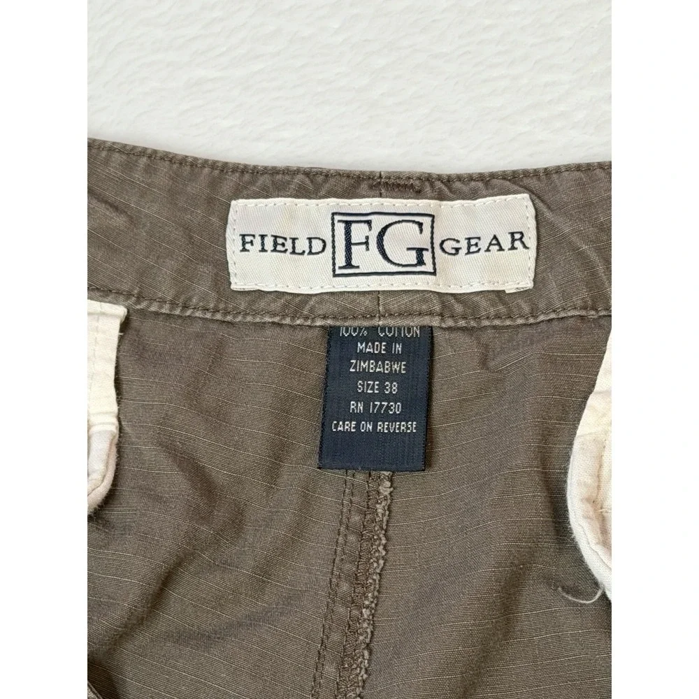Vintage Y2K Field Gear Brown Ripstop Cargo Shorts Size 38 Utility